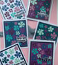 Set of 6 Floral inlay handmade cards for different occasions - Image 1