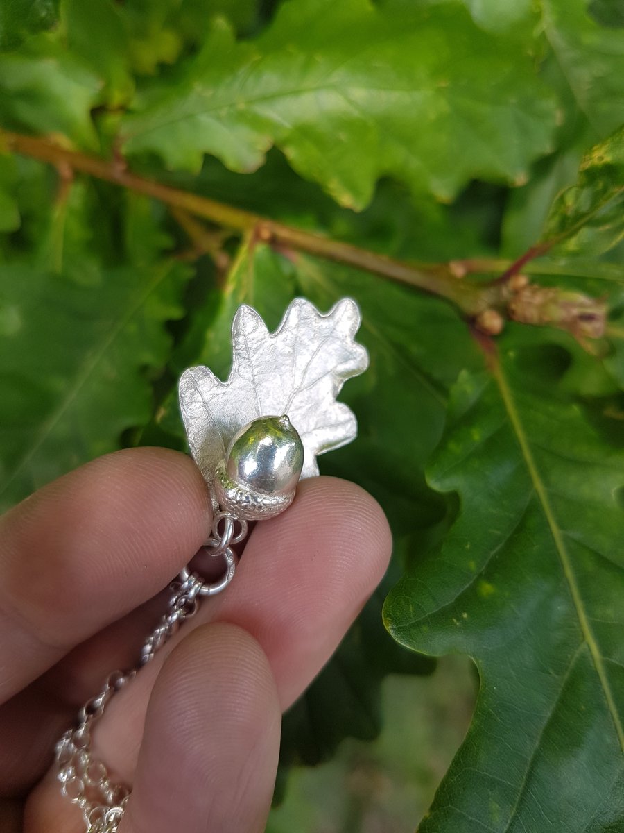 Oak Leaf and Acorn Necklace.