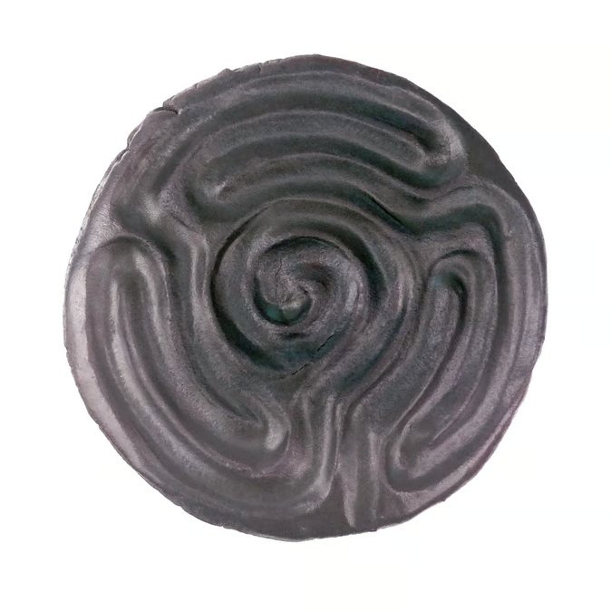 Ergonomic handheld finger labyrinth healing stone