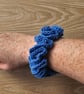Blue Cotton Scrunchie