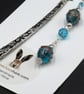 Beaded floral glass bookmark, Christmas gift, Book lovers gift - Image 4
