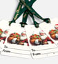 Set of 4 Plantable Christmas Gift Tags, Wildflower Seed Paper Festive Santa Tags - Image 6