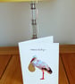 New Baby Geometric Stork Greetings Card - Image 5