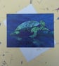 River Turtle Blank Greeting Card From my Original Acrylic Painting