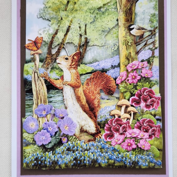 Handmade greeting card,  wildlife greeting card 