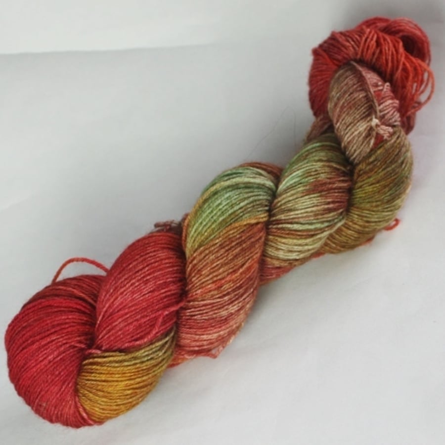 Mossy Brick - Superwash Bluefaced Leicester sock yarn