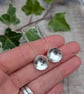 Sterling Silver Honeycomb Pattern Long Disc Earrings - JBJ1114 - Image 6
