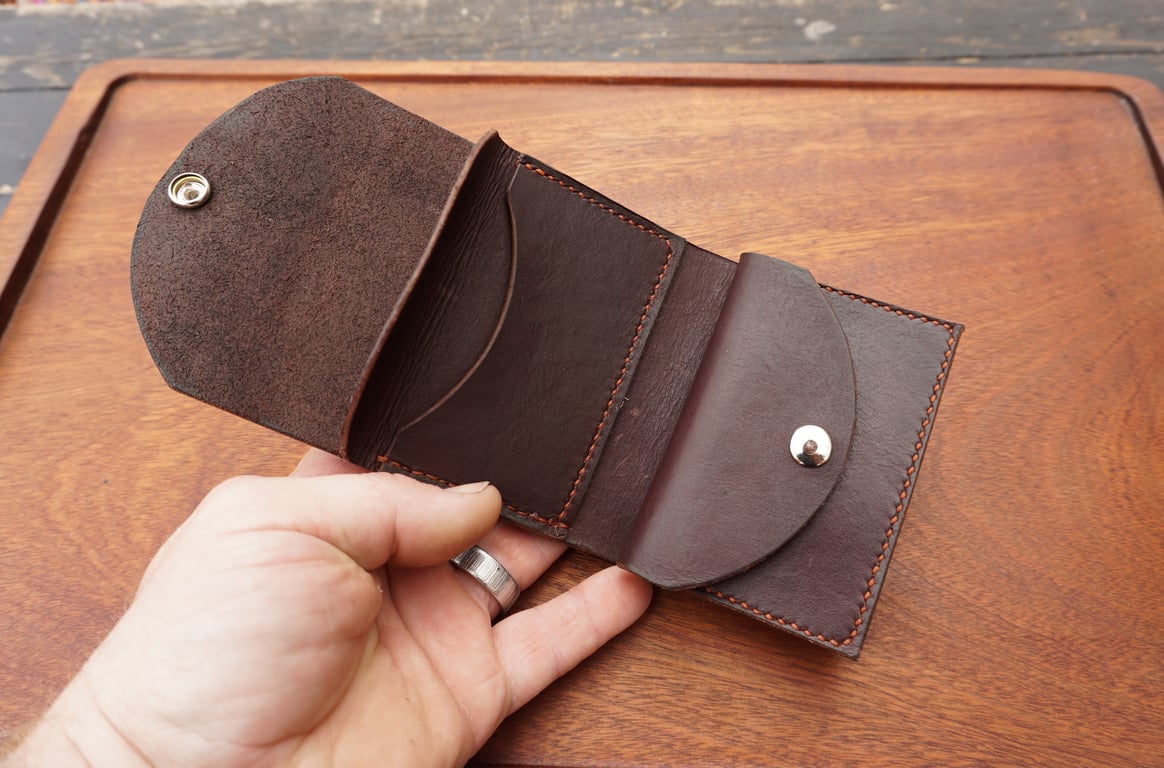 Trifold Leather Wallet Handmade 