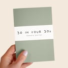 30 in your 30s Bucket List Journal - 30th Birthday Gift 