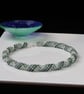 Silver and Green Russian Spiral Necklace - Image 1