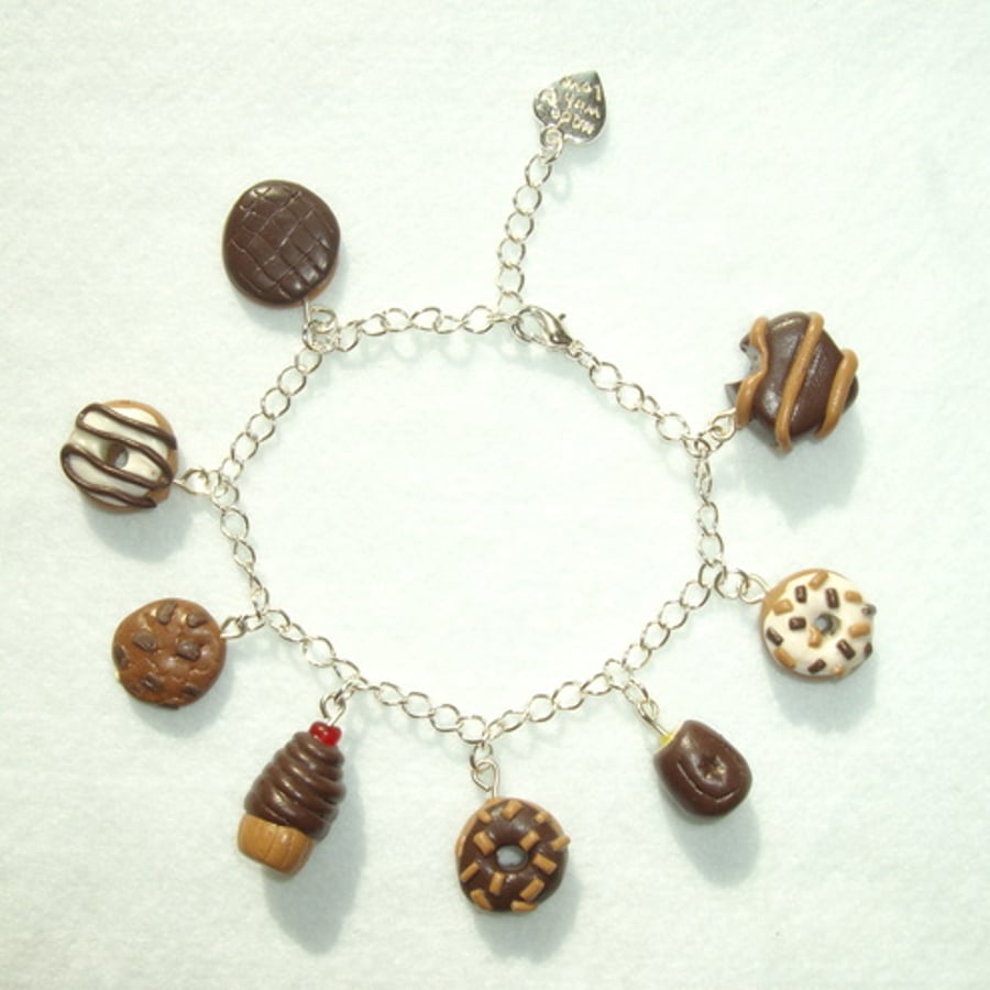 Chocoholics charm bracelet - Folksy