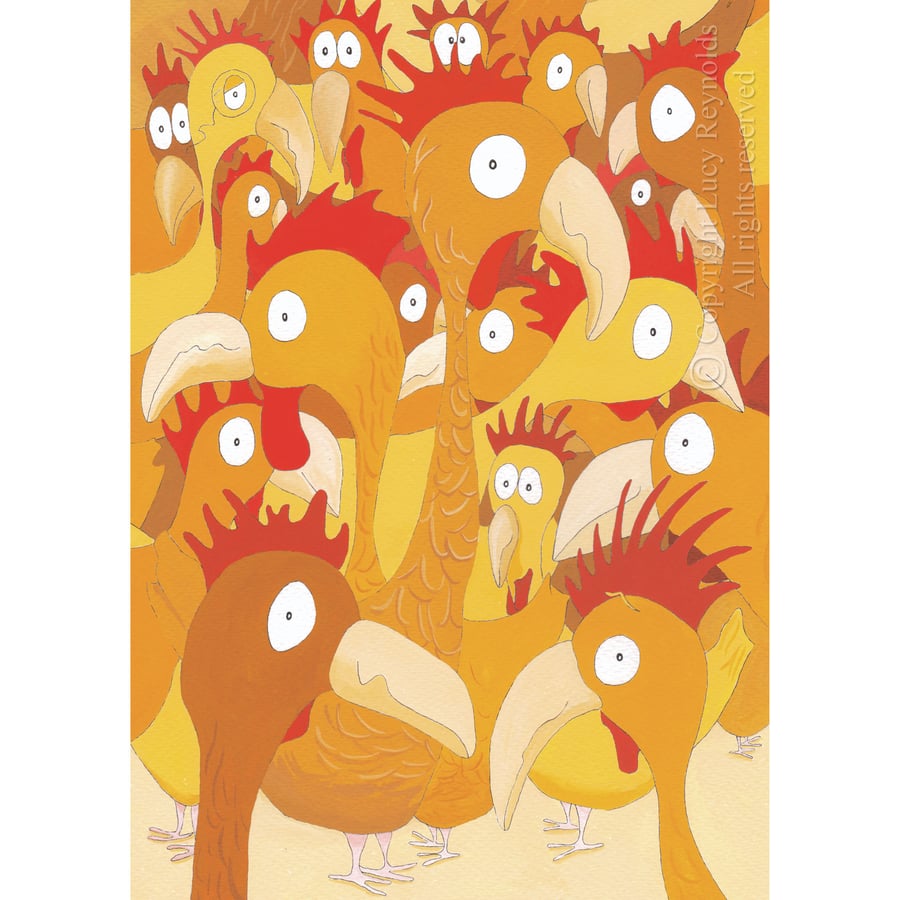 Chickens Easter Card 50% off