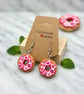 Fun women's donut earrings 