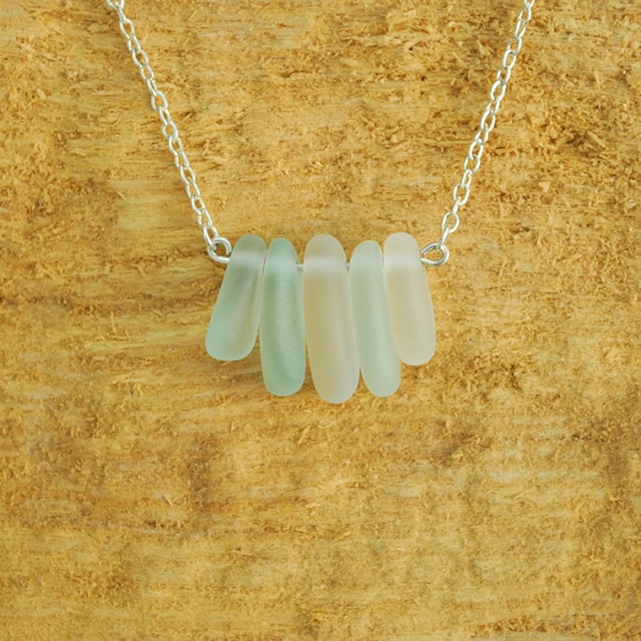 Beach glass bar pendant