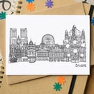 Brussels Skyline Greetings Card