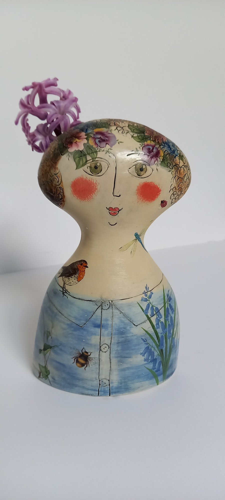 Figurative ceramic vase 