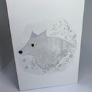 Grey Wolf Card, A6 Card