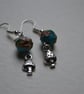Toadstool earrings with Cloisonne beads - Image 3