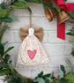 Primitive fabric angel, Christmas angel, hanging decorations, fabric angel - Image 3