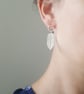 Silver Feather Drop Earrings, Handmade in Sterling Silver - Image 4