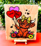 Baby Holland cow wooden plaque
