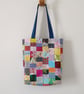 Upcycled Cotton Patchwork Tote Bag