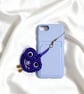 Handmade Purple Owl Charm – Macramé Phone or Bag Accessory with Bells - Image 3