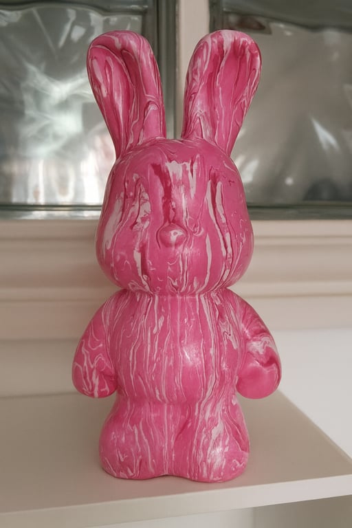 Acrylic Pour Bunny Money Box 