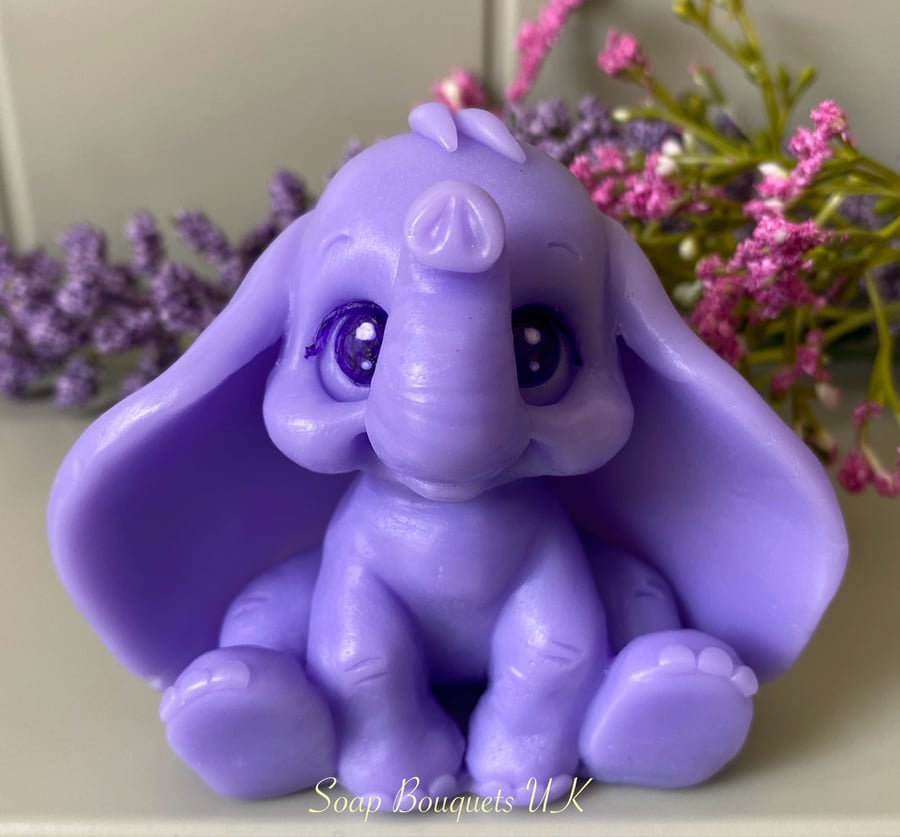 Baby Elephant Vegan Soap: Unique Birthday Gift for Kids, Christmas Stocking Gift