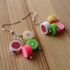 Tutti Fruitti Polymer Clay Cluster Earrings