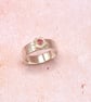 Handcrafted Sterling Silver Pink Tourmaline Flower Ring