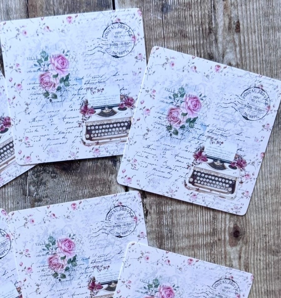 Shabby chic inspired card toppers ephemera 