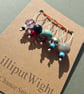 Five recycled jewellery stitch markers - Image 1