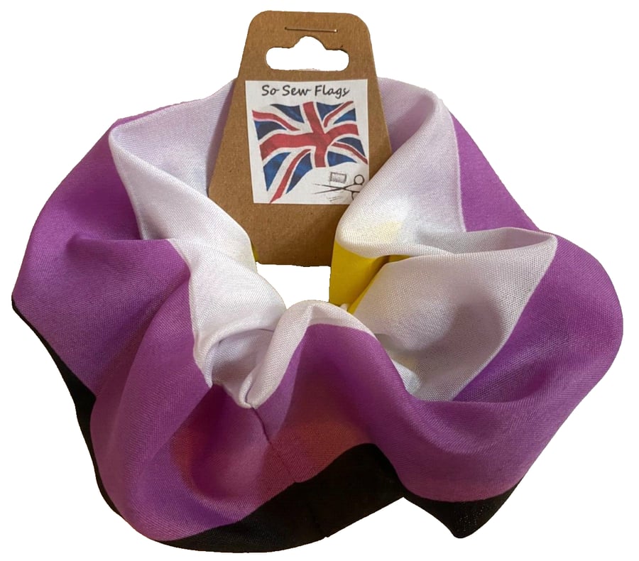 Non Binary Flag Hair Scrunchie Scrunchies Accessory Band Elastic