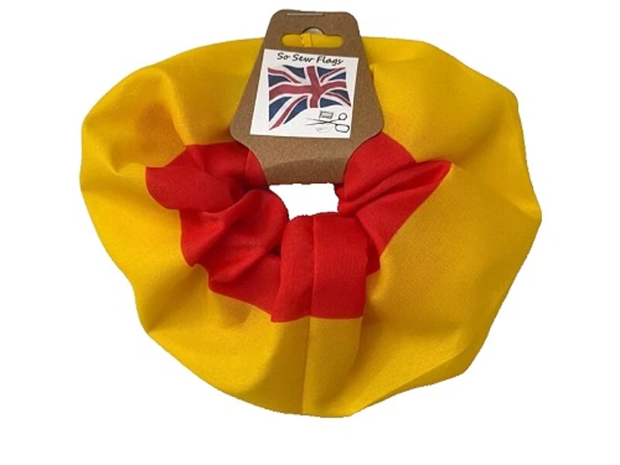 Spain Spanish No Crest Flag Hair Scrunchie Scrunchies Accessory Band Elastic