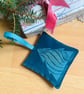 Velvet Lavender Sachet, Hand Printed Lavender Bag, Christmas Tree Ornament 