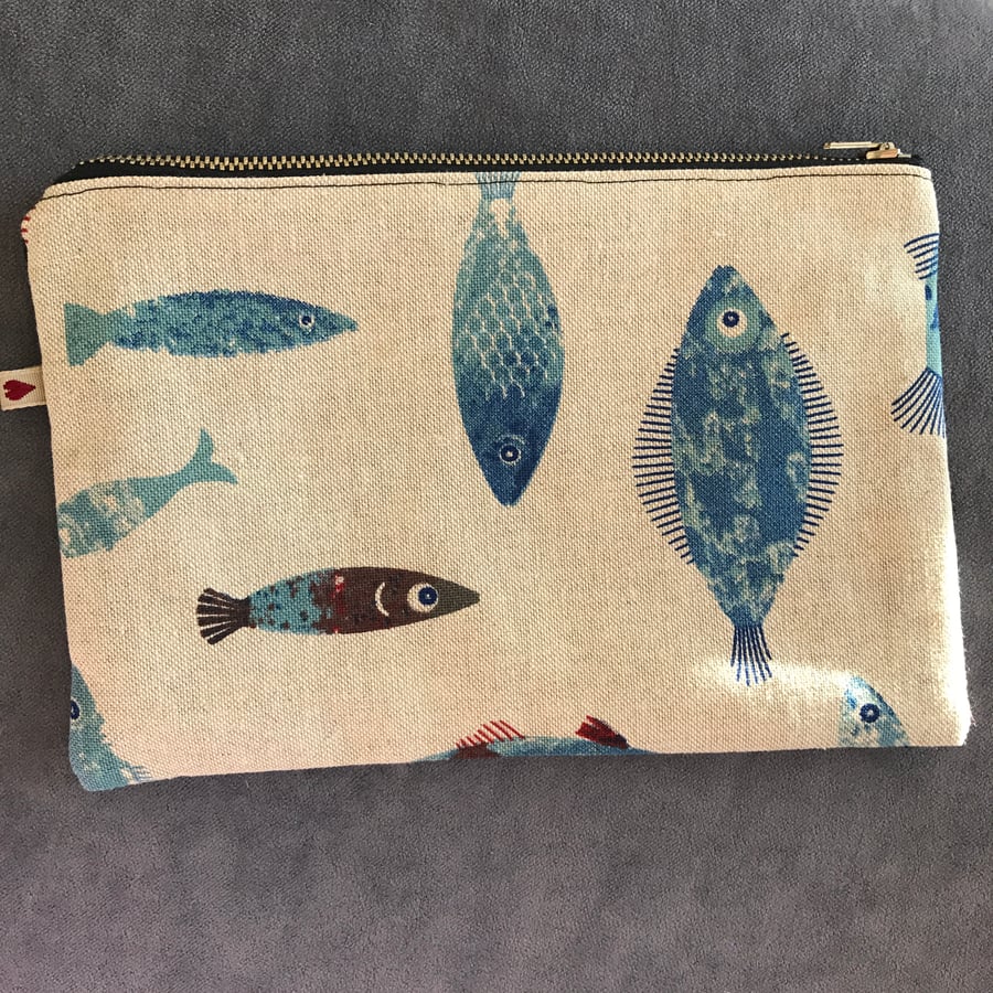 Funny Fish Zip Pouch or Pencil Case