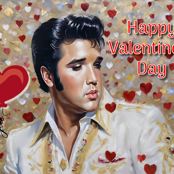 Elvis Happy Valentine's Day Card 