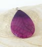 Pink and purple agate pendant necklace - Image 4