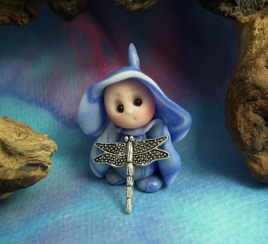 Tiny Gnome Maiden 'Hann' 1.5" OOAK Sculpt by Ann Galvin