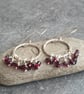 Garnet earrings, January birthstone, Deep red gemstone dangle earrings - Image 8