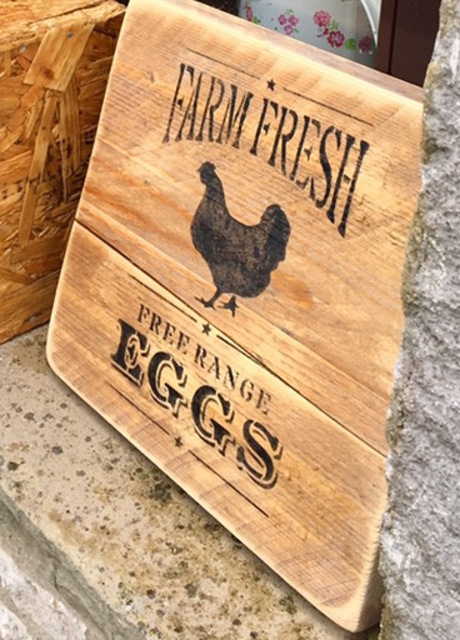 Eggs For Sale Sign - Free Range Chicken Eggs For Sale Sign