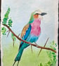 Lilac-Breasted Roller 2 Original Watercolour Painting