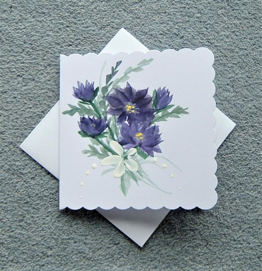 original art hand painted blank greetings card ... - Folksy