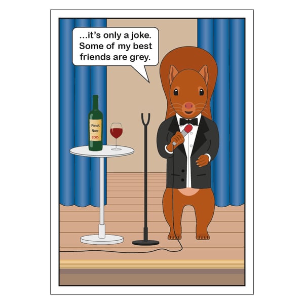 Squirrel Stand Up Postcard