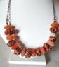 SALE - HALF PRICE - ORANGE NUGGET NECKLACE  -    FREE UK POSTAGE - Image 5