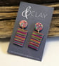 Multicoloured Rectangle Earrings - Image 1