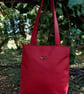 Kaczka Szwaczka handmade red shoulder bag tote bag faux leather  - Image 2