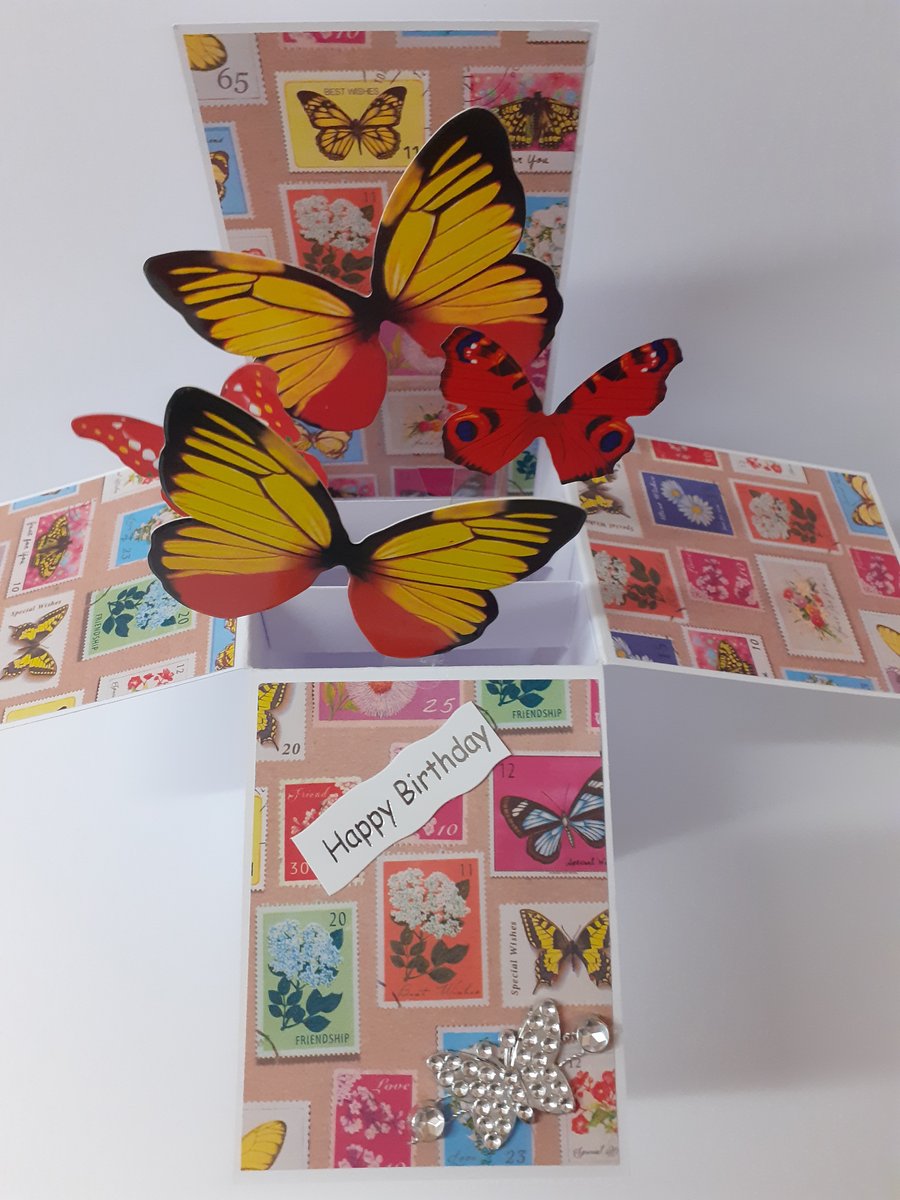 Ladies Birthday Card with Butterflies