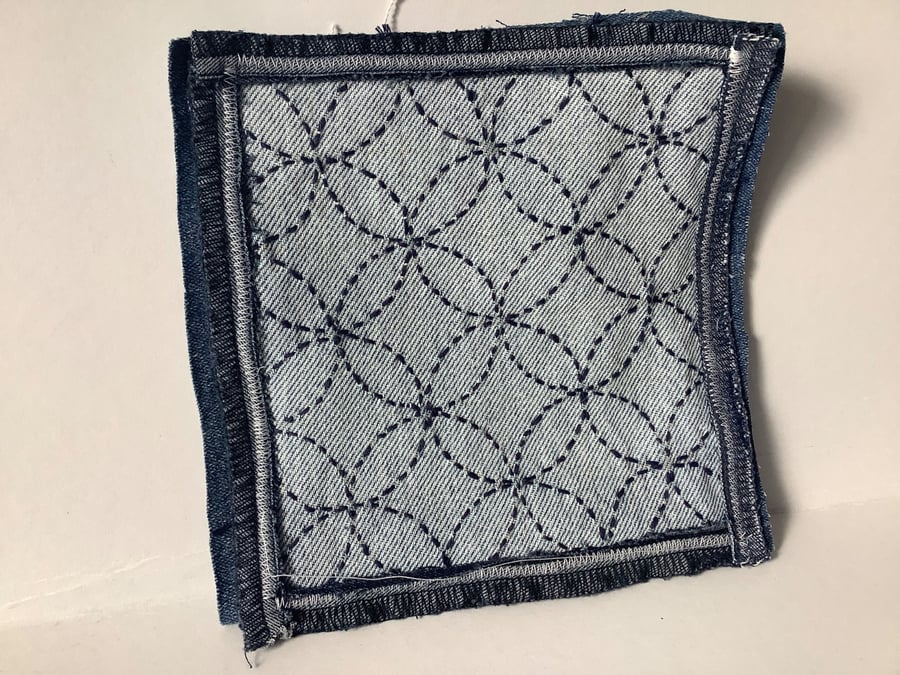 Sashiko stitched patch. 